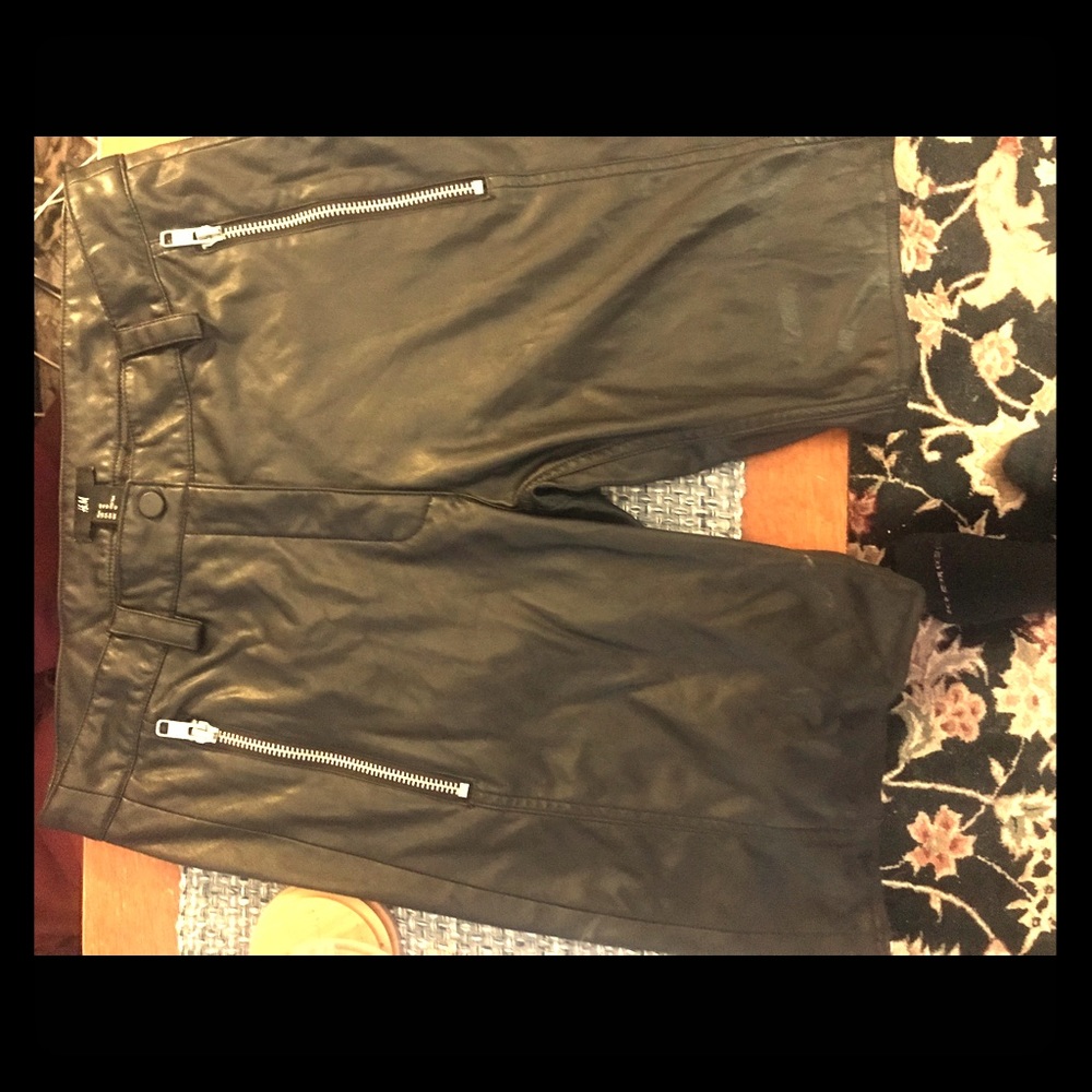 Faux Leather Bike Shorts